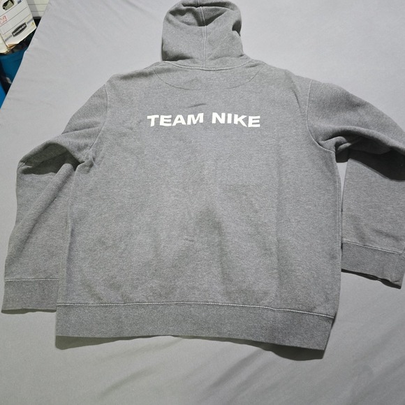 Nike Other - Nike Full Zip Hoodie Mens  XL Gray Team Nike Graphic Fleece Sweatshirt‎
